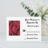 Carte RSVP Rose rouge (Debout devant)