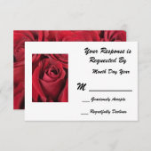 Carte RSVP Rose rouge (Devant / Derrière)