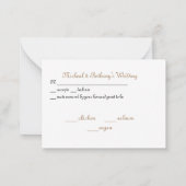 Carte RSVP Rose Sandy (Dos)