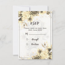 Carte RSVP - Rose sépia