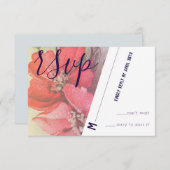 Carte RSVP Rose vintage (Devant / Derrière)