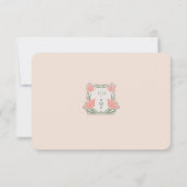Carte RSVP rose Vintage Art Nouveau (Dos)