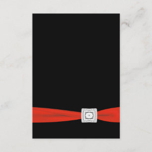 Carte RSVP Rouge Noir