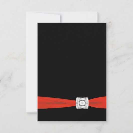 Carte RSVP Rouge Noir (Devant)