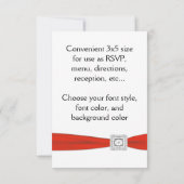 Carte RSVP Rouge Noir (Dos)
