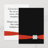 Carte RSVP Rouge Noir (Devant / Derrière)
