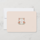 Carte RSVP rouge orange Vintage Art Nouveau (Dos)