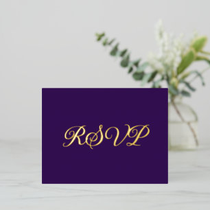 Carte RSVP Royal Purple Elegant Co-Starring Foil