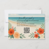 Carte RSVP RQR Code Floral Beach Vibrant (Devant)