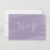 Carte RSVP RSVP à brosse violette poussiéreuse cou (Dos)