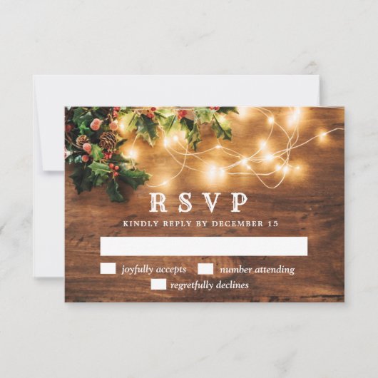 Carte RSVP RSVP de la branche de Mistletoe (Devant)