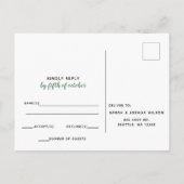 Carte RSVP RSVP de mariage Citrus citron aquarelle (Dos)