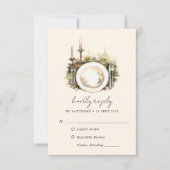 Carte RSVP RSVP de mariage de Boho de forêt enchan (Devant)