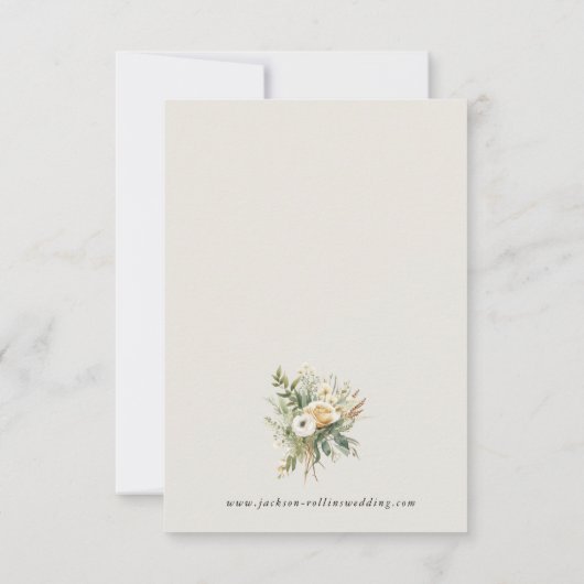 Carte RSVP RSVP de mariage de Boho de forêt enchan (Dos)