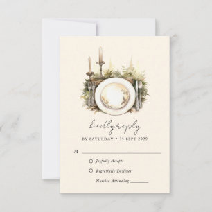 Carte RSVP RSVP de mariage de Boho de forêt enchan