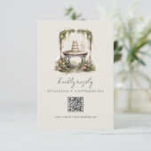 Carte RSVP RSVP de mariage de Boho de forêt enchan (Debout devant)