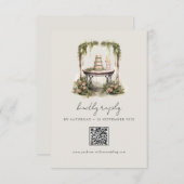 Carte RSVP RSVP de mariage de Boho de forêt enchan (Devant / Derrière)