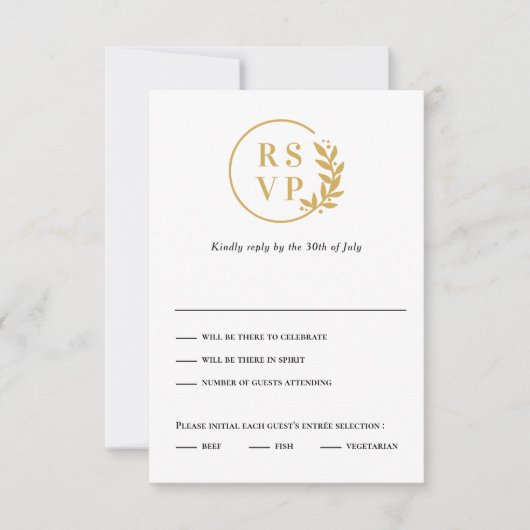 Carte RSVP RSVP de mariage des couleurs à la mode  (Devant)