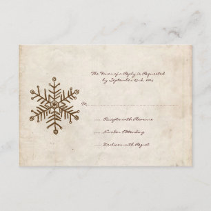 Carte RSVP RSVP de mariage rustique pour faucilles