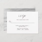 Carte RSVP RSVP Design Mariage raffinée Initiales  (Devant / Derrière)