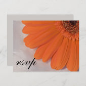 Carte RSVP RSVP pour mariage orange et satin blanc (Devant / Derrière)