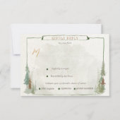 Carte RSVP RSVP Roustic Watercolor Mountains (Devant)