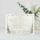 Carte RSVP RSVP Roustic Watercolor Mountains (Debout devant)