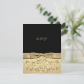 Carte RSVP Ruban Imprimé 50 Ans Anniversaire (Debout devant)