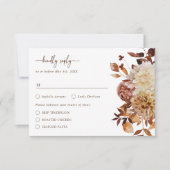 Carte RSVP Russe Feuille Automne (Devant)