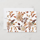 Carte RSVP Russe Feuille Automne (Dos)