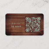 Carte RSVP Russe Mariage Eucalyptus Code QR (Dos)