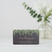 Carte RSVP Russe Mariage Eucalyptus Code QR (Debout devant)