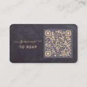 Carte RSVP Russe Mariage Eucalyptus Code QR (Dos)