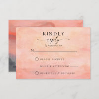 Carte RSVP Russe Rocher Coucher de soleil