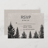 Carte RSVP Russe Winter Forest (Devant / Derrière)