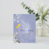 Carte RSVP Rustic Blue Mariage (Debout devant)
