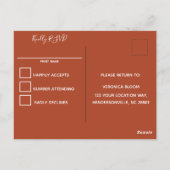 Carte RSVP Rustic Chic Barn Wood Post Card (Dos)