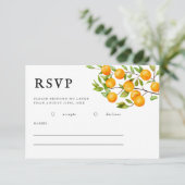 Carte RSVP Rustic Citrus Orange Summer Wedding (Debout devant)