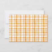 Carte RSVP Rustic Citrus Orange Summer Wedding (Dos)