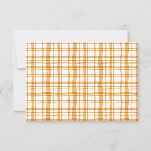 Carte RSVP Rustic Citrus Orange Summer Wedding (Dos)