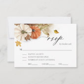 Carte RSVP Rustic Fall Foliage Wedding (Devant)