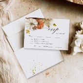 Carte RSVP Rustic Fall Foliage Wedding