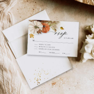 Carte RSVP Rustic Fall Foliage Wedding