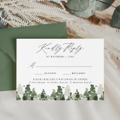 Carte RSVP Rustic Pine Forest Mariage Meice Choice