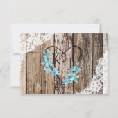 Carte RSVP Rustic RSVP pour les fleurs d'orchidées (Dos)
