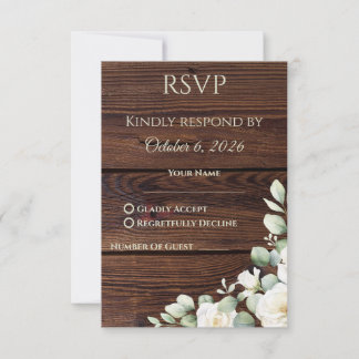 Carte RSVP Rustique