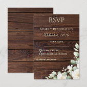 Carte RSVP Rustique  (Devant / Derrière)