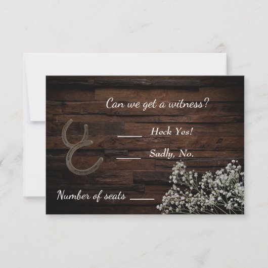 Carte RSVP Rustique Baby's Breath (Devant)