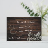 Carte RSVP Rustique Baby's Breath (Debout devant)