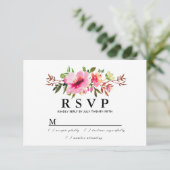 Carte RSVP Rustique Boho Rose Floral Wedding (Debout devant)